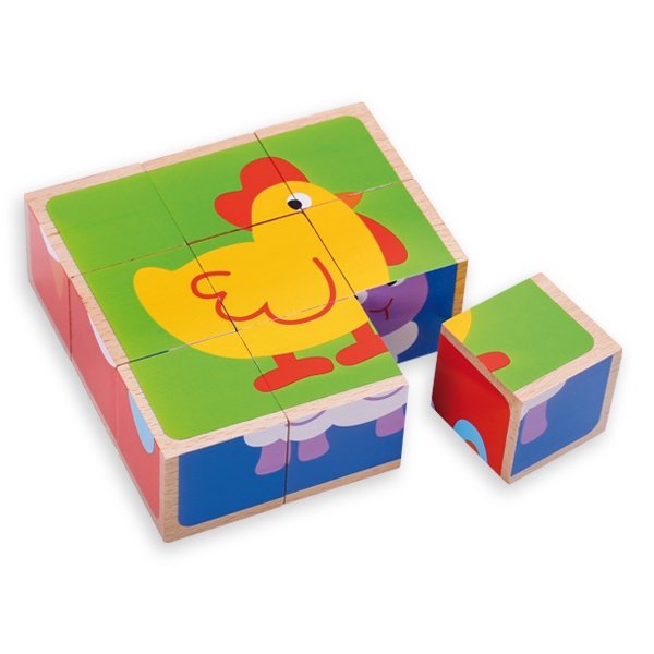 Puzzle de 6 caras - animales